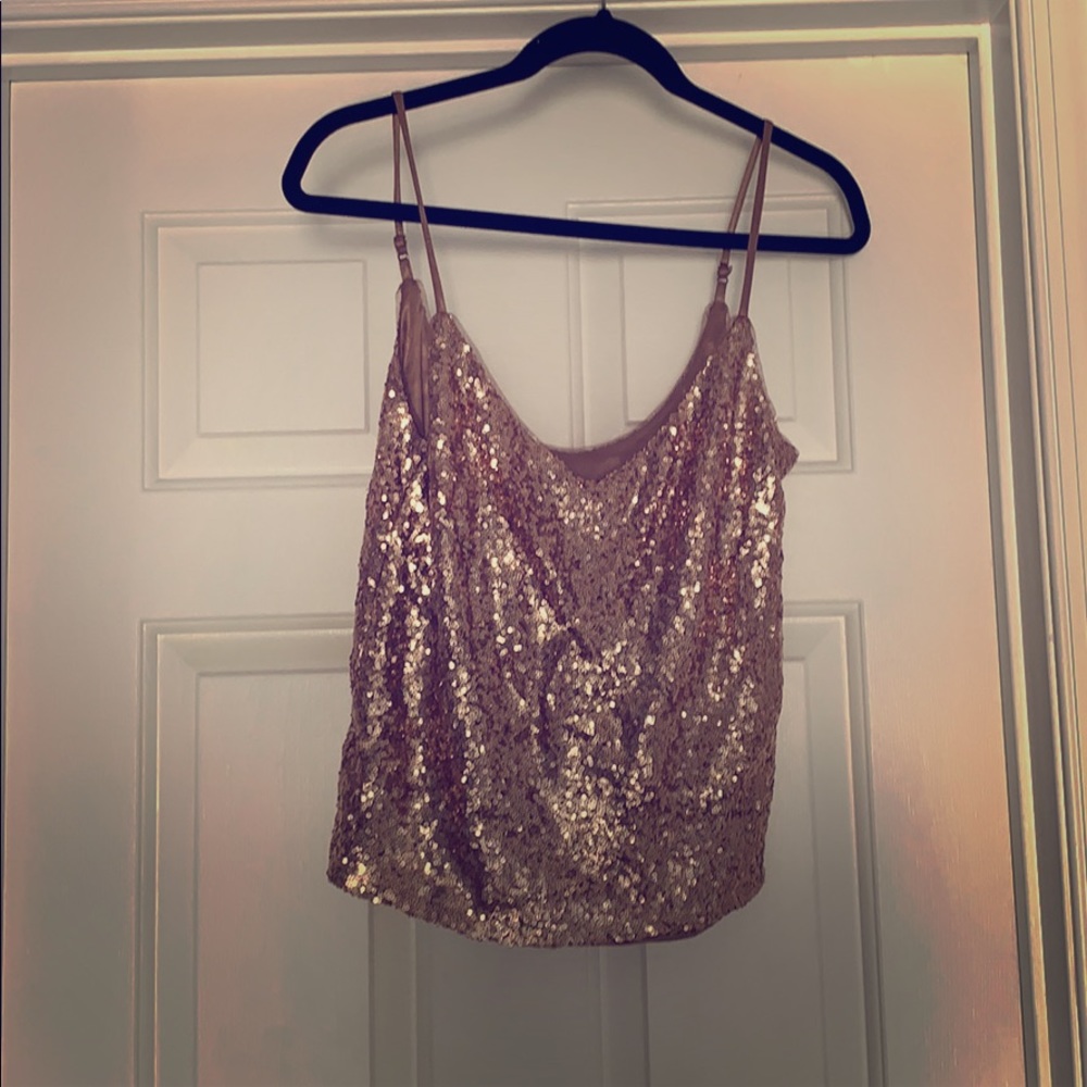 REVELRY sequin top